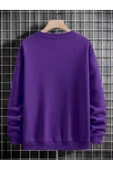 Erkek El Baskı Bisiklet Yaka Sweatshirt thumbnail 5