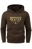Erkek Monaco Baskılı Oversize Kapşonlu Sweatshirt thumbnail 12