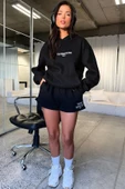 Kadın Thatssofetch Baskılı Oversize Kapşonlu Sweatshirt thumbnail 6