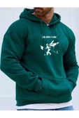 Erkek Linkin Park Baskılı Kapüşonlu Sweatshirt thumbnail 7