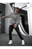 Erkek Believer Baskılı Oversize Kapşonlu Sweatshirt thumbnail 11