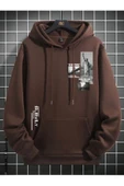 Erkek Slowly Baskı Kapüşonlu Sweatshirt thumbnail 7
