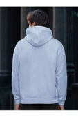 Erkek Awesome Baskılı Oversize Kapşonlu Sweatshirt thumbnail 6
