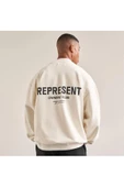 Erkek Represent Baskılı Oversize Bisiklet Yaka Sweatshirt thumbnail 6