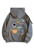 Kadın Galaxy Sırt Baskılı Oversize Sweatshirt thumbnail 2