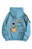 Kadın Galaxy Sırt Baskılı Oversize Sweatshirt thumbnail 4
