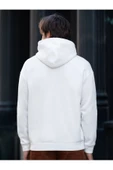 Erkek Awesome Baskılı Oversize Kapşonlu Sweatshirt thumbnail 10
