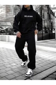 Erkek Believer Baskılı Oversize Kapşonlu Sweatshirt thumbnail 8