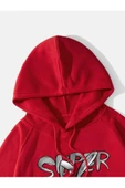 Tavşan Baskılı Oversize Kapüşonlu Sweatshirt thumbnail 5