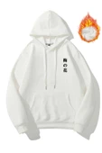 Japon Ağacı Baskılı Oversize Kapşonlu Sweatshirt thumbnail 4