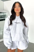 Kadın Thatssofetch Baskılı Oversize Kapşonlu Sweatshirt thumbnail 4