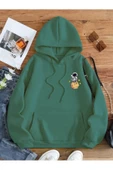 Kadın Galaxy Sırt Baskılı Oversize Sweatshirt thumbnail 12