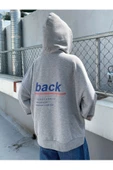 Unisex Back Baskılı Oversize Kapşonlu Sweatshirt thumbnail 9