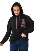 Unisex  Barrow Baskılı Oversize Kapşonlu Sweatshirt thumbnail 2