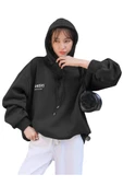 Unisex Destiny Baskılı Oversize Kapşonlu Sweatshirt thumbnail 2