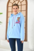 Unisex  Barrow Baskılı Oversize Kapşonlu Sweatshirt thumbnail 6