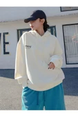 Unisex Destiny Baskılı Oversize Kapşonlu Sweatshirt thumbnail 4