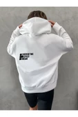 Unisex Effect Baskılı Oversize Kapşonlu Sweatshirt thumbnail 11