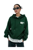 Unisex Effect Baskılı Oversize Kapşonlu Sweatshirt thumbnail 5