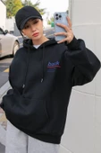 Unisex Back Baskılı Oversize Kapşonlu Sweatshirt thumbnail 5
