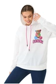 Unisex  Barrow Baskılı Oversize Kapşonlu Sweatshirt thumbnail 1
