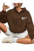 Unisex Effect Baskılı Oversize Kapşonlu Sweatshirt thumbnail 2
