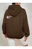 Unisex Effect Baskılı Oversize Kapşonlu Sweatshirt thumbnail 10