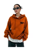 Unisex Effect Baskılı Oversize Kapşonlu Sweatshirt thumbnail 4
