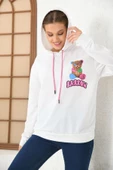 Unisex  Barrow Baskılı Oversize Kapşonlu Sweatshirt thumbnail 7