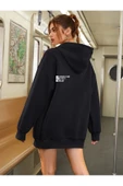 Unisex Effect Baskılı Oversize Kapşonlu Sweatshirt thumbnail 7