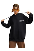 Unisex Effect Baskılı Oversize Kapşonlu Sweatshirt thumbnail 3
