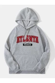Unisex Atalanta Baskılı Oversize Kapşonlu Sweatshirt thumbnail 1