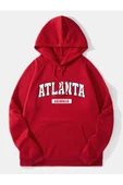 Unisex Atalanta Baskılı Oversize Kapşonlu Sweatshirt thumbnail 10