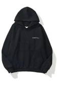 Unisex Essantial Baskılı Oversize Kapşonlu Sweatshirt thumbnail 1