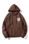 Unisex Earth Baskılı Kapüşonlu Sweatshirt thumbnail 7