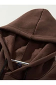 Unisex Ayıcık Baskılı Oversize Kapşonlu Sweatshirt thumbnail 4