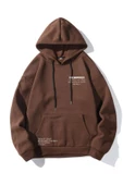 Unisex Happiest Baskılı Oversize Kapşonlu Sweatshirt thumbnail 6