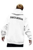 Unisex Dream Baskılı Oversize Kapşonlu Sweatshirt thumbnail 2