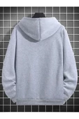 Unisex Paris Baskılı Kapşonlu Oversize Sweatshirt thumbnail 4