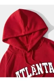 Unisex Atalanta Baskılı Oversize Kapşonlu Sweatshirt thumbnail 11