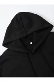 Unisex Paris Baskılı Kapşonlu Oversize Sweatshirt thumbnail 5
