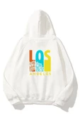 Unisex Los Angeles Oversize Kapüşonlu Sweatshirt thumbnail 4