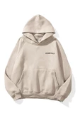 Unisex Essantial Baskılı Oversize Kapşonlu Sweatshirt thumbnail 3