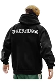 Unisex Dream Baskılı Oversize Kapşonlu Sweatshirt thumbnail 1