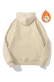 Unisex Ayıcık Baskılı Oversize Kapşonlu Sweatshirt thumbnail 7