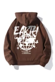 Unisex Earth Baskılı Kapüşonlu Sweatshirt thumbnail 6