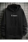 Unisex Dream Baskılı Oversize Kapşonlu Sweatshirt thumbnail 5