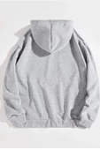 Unisex Newjersey Baskılı Oversize Kapşonlu Sweatshirt thumbnail 3