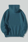 Unisex Happiest Baskılı Oversize Kapşonlu Sweatshirt thumbnail 5