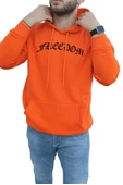 Unisex Freedom Baskılı Oversize Kapüşonlu Sweatshirt thumbnail 3
